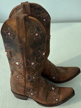 Old Gringo Yippee Ki Yay San Marcos Star Cowboy Boots 8.5B
